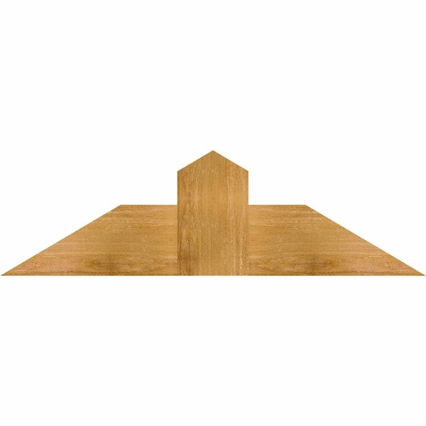 Ekena Millwork Portland Rough Sawn Timber Gable Bracket, Western Red Cedar, 36"W x 10"H x 2"D x 6"F, 7/12 Pitch GBW036X10X0206POR00RWR - main